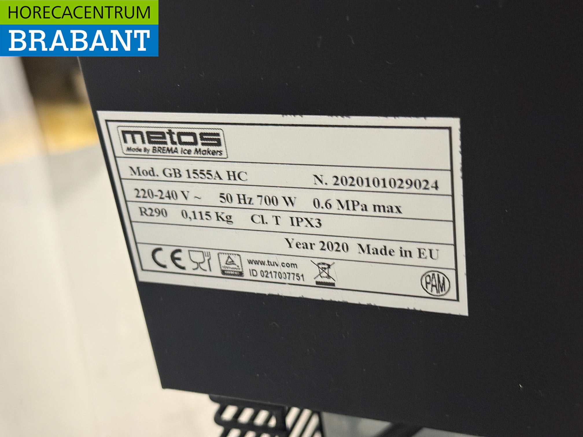 RVS Brema Schilferijsmachine 155 kilo per dag 230V Horeca - Afbeelding 5