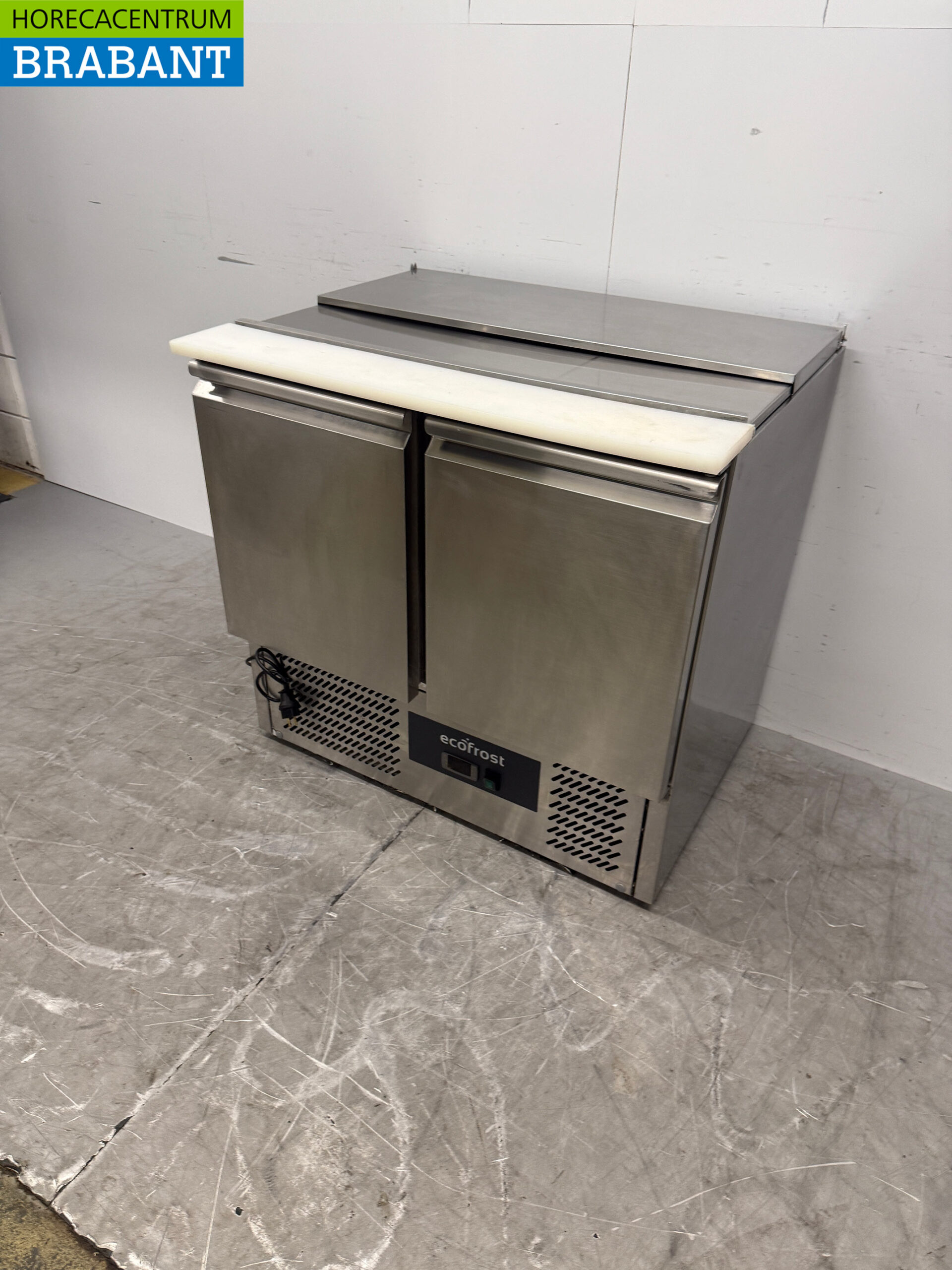 RVS Ecofrost Saladette Koelwerkbank 2 Deuren 90 cm 230V Horeca - Afbeelding 2