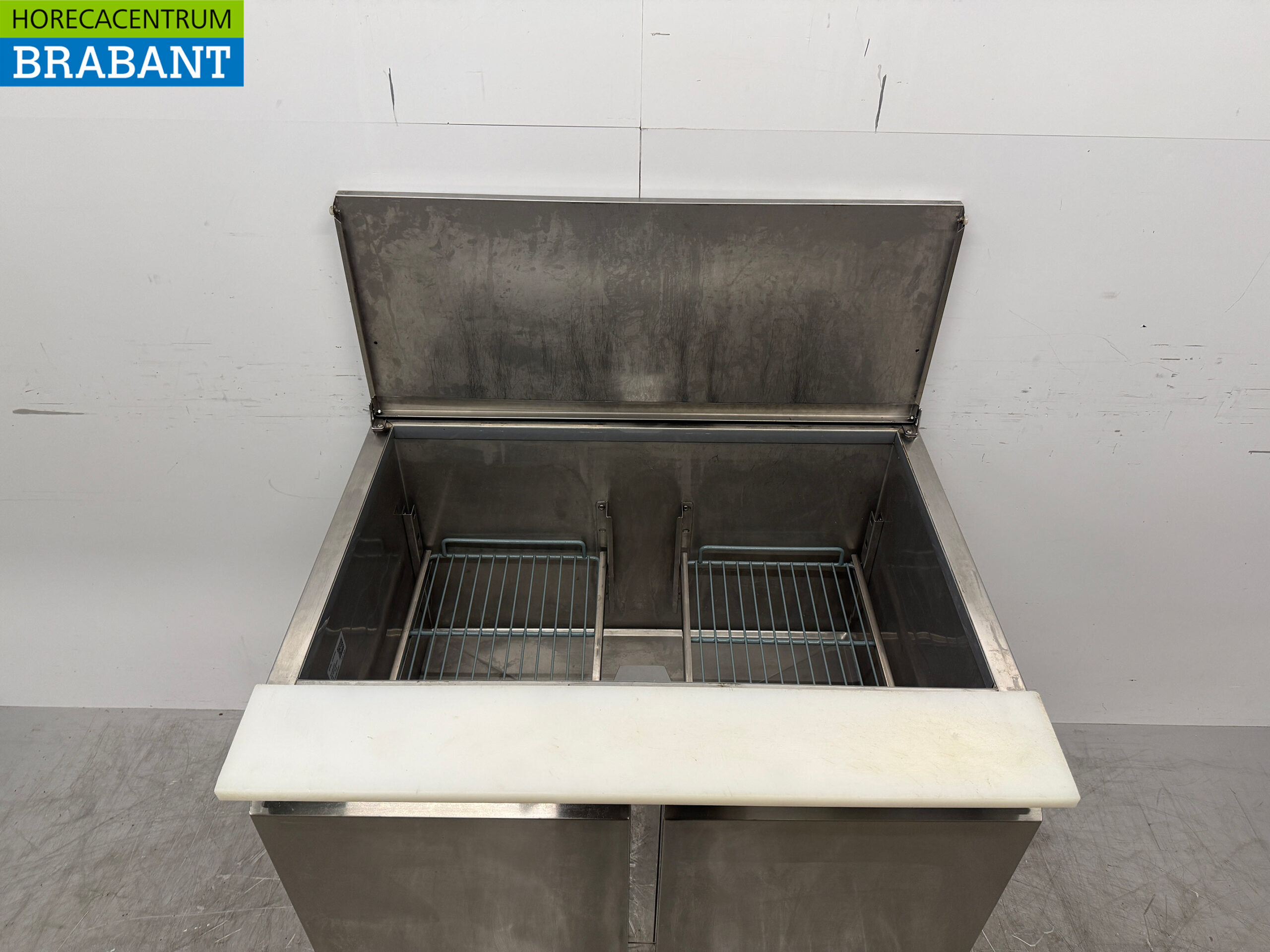 RVS Ecofrost Saladette Koelwerkbank 2 Deuren 90 cm 230V Horeca - Afbeelding 4