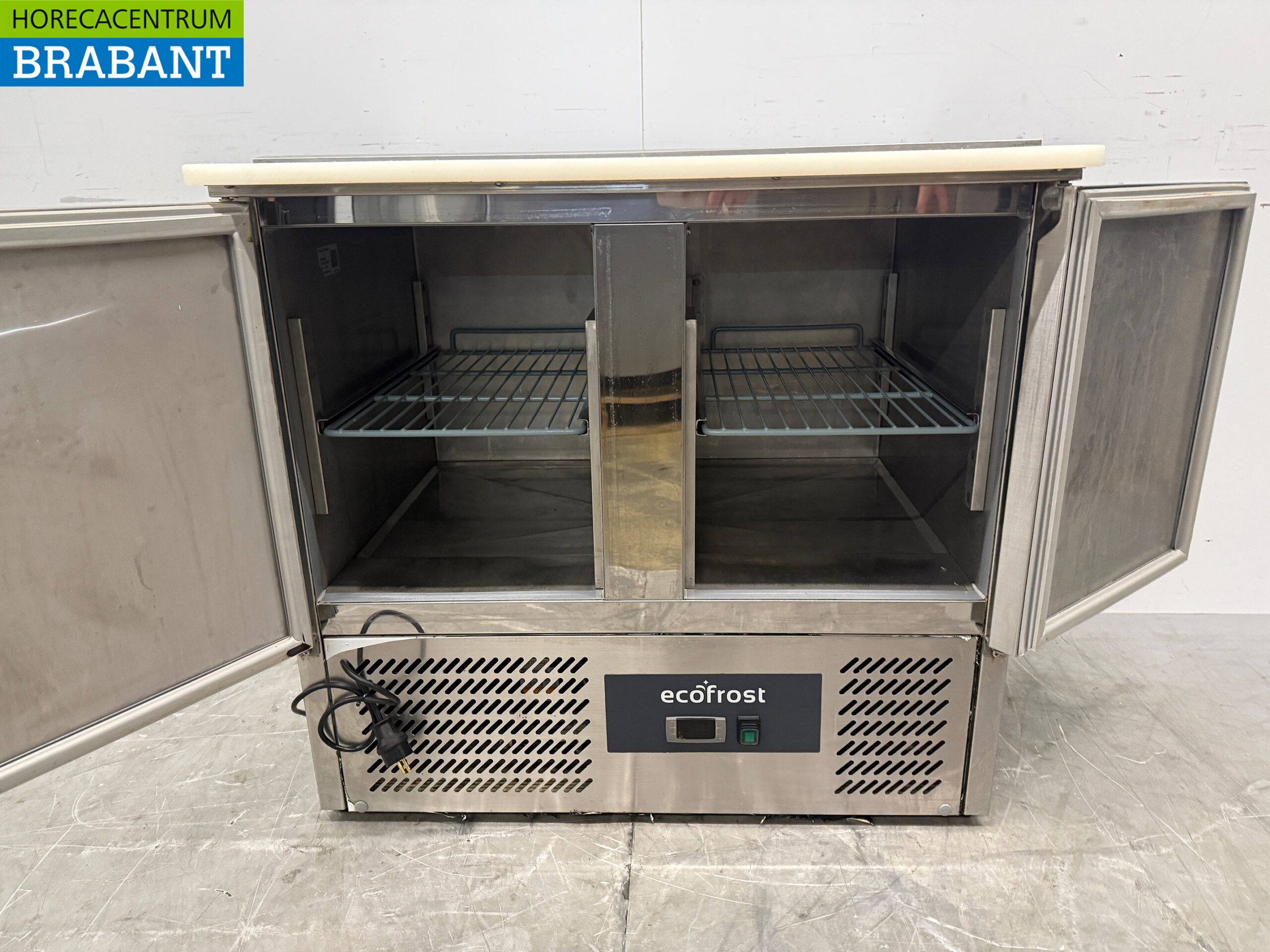RVS Ecofrost Saladette Koelwerkbank 2 Deuren 90 cm 230V Horeca - Afbeelding 5