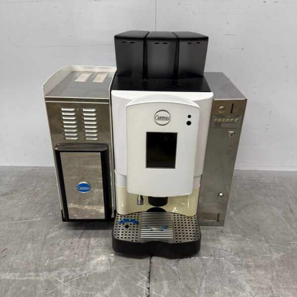 Carimali Optima espressomachine met melkkoeler Euro inworp 230V Horeca