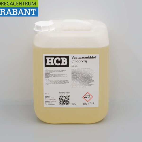 HCB Universele Vaatwasmiddel Zeep Chloorvrij Reinigingsmiddel voor vaatwassers 10 liter Horeca