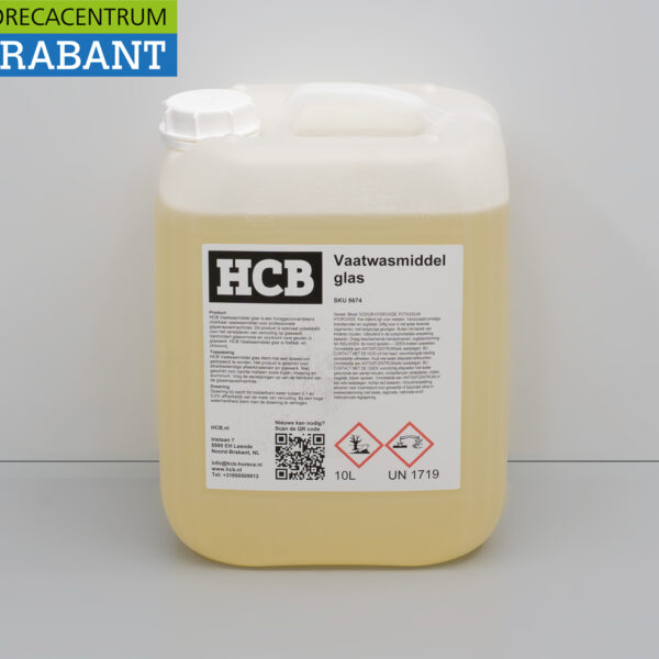 HCB Vaatwasmiddel Zeep Reiniginsmiddel voor glazenspoelmachines 10 liter Horeca