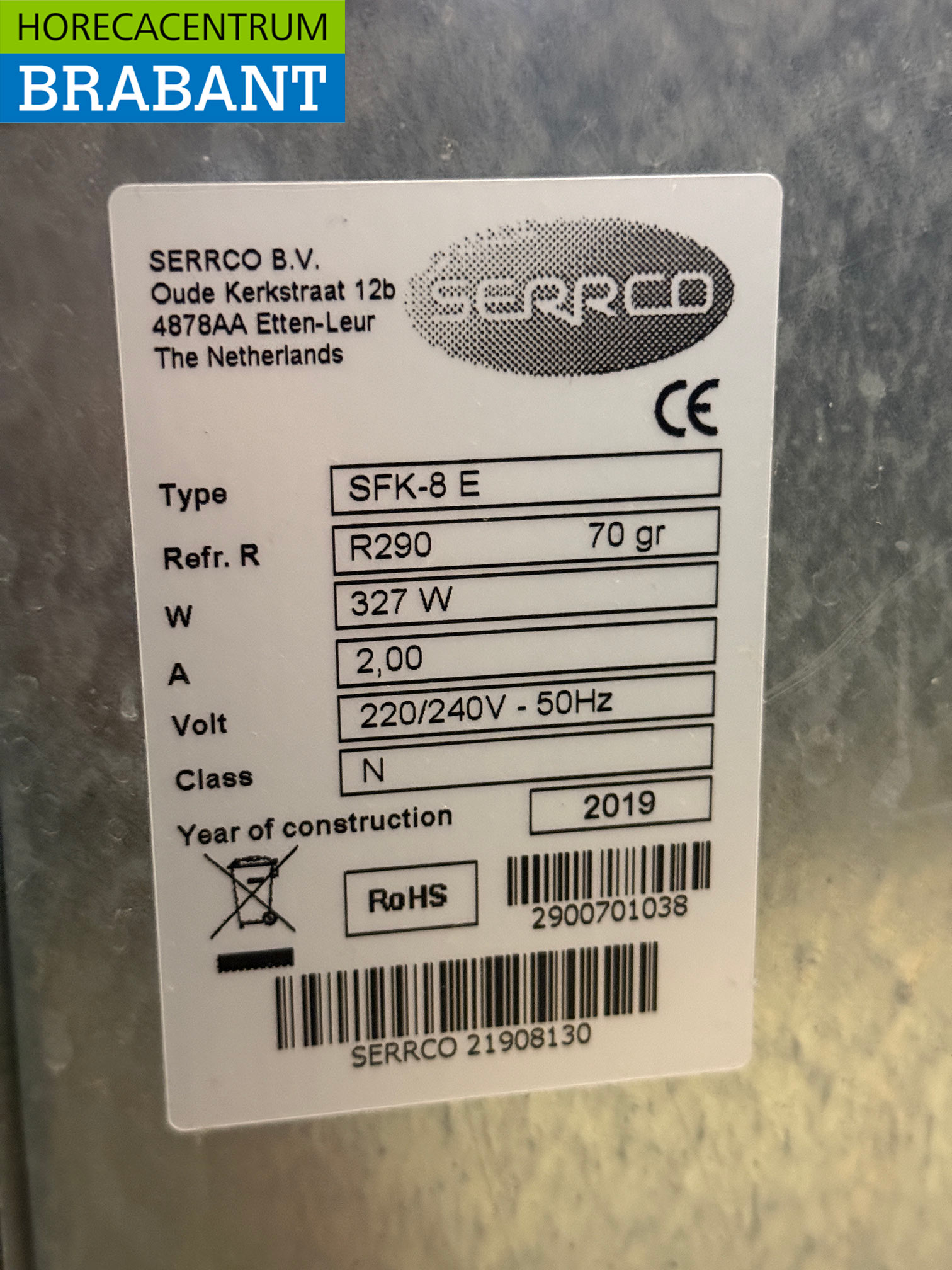 Serrco Fustenkoeler 8 x 20 liter fust 135 cm 230V Horeca - Afbeelding 6