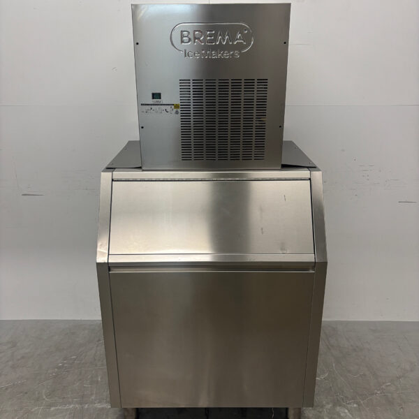 RVS Brema Schilferijsmachine 157 kilo per dag Bunkerinhoud 200 kilo 230V Horeca