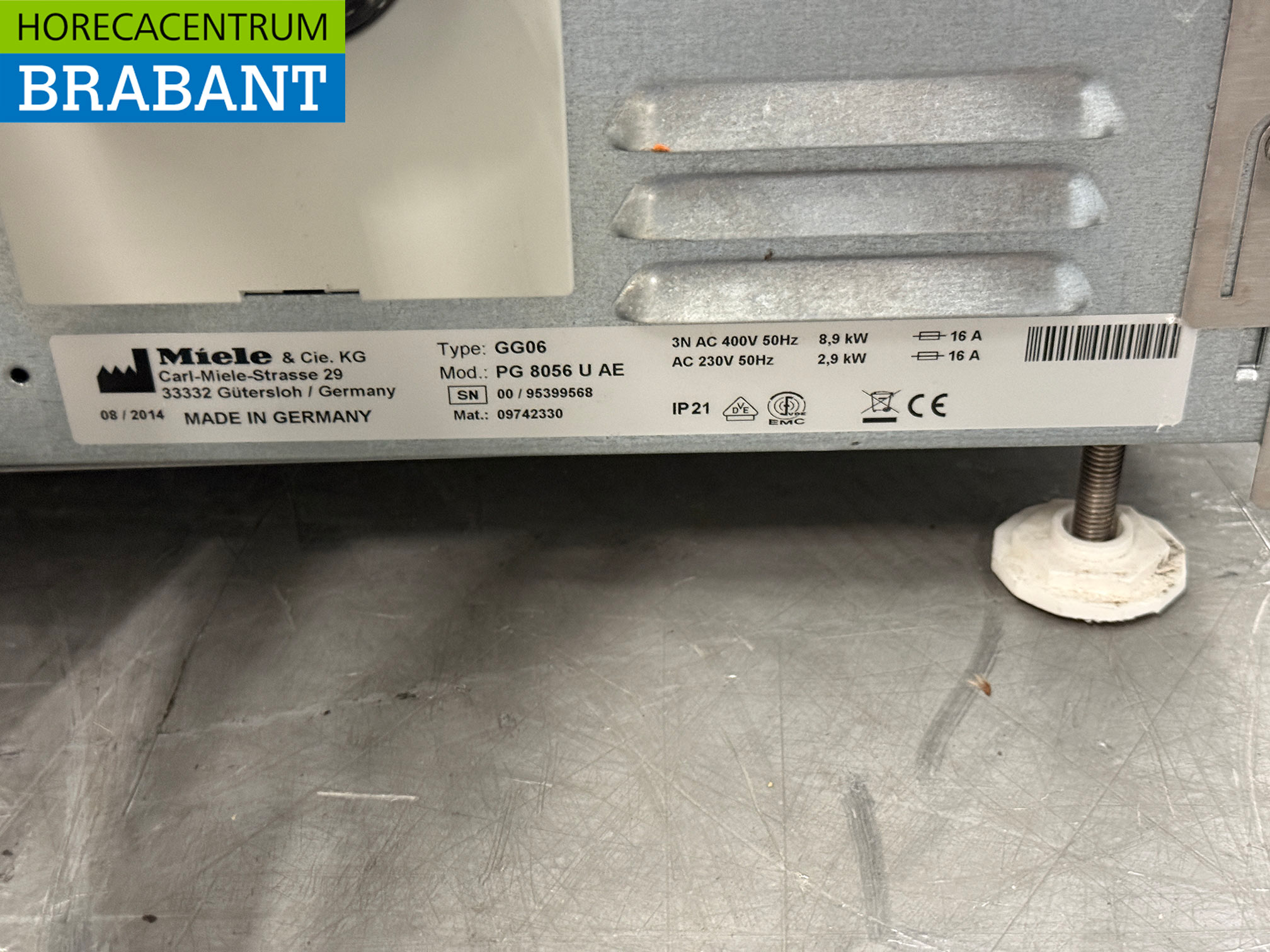 RVS Miele Inbouwvaatwasser met afvoerpomp 400V Horeca - Afbeelding 6