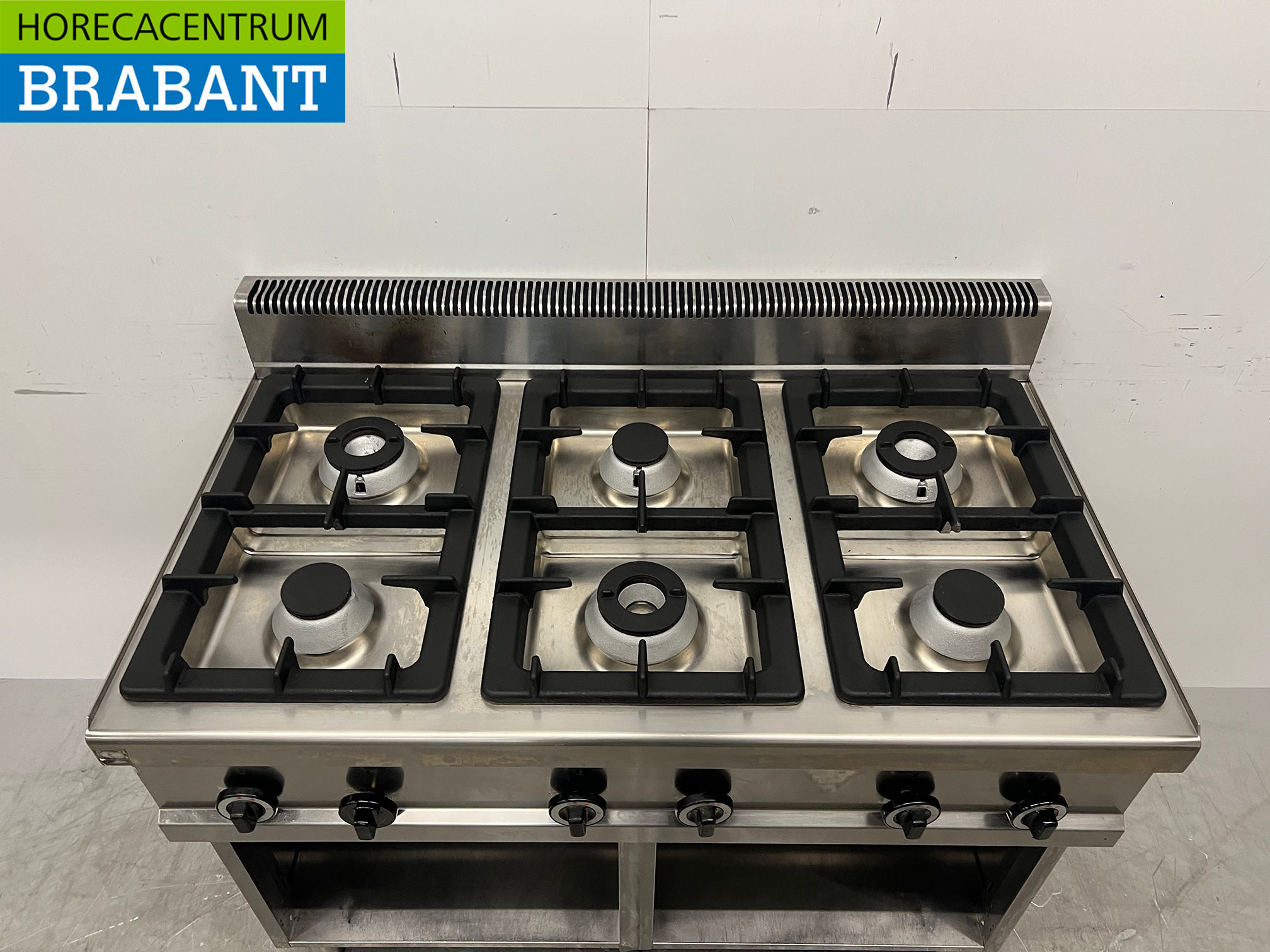 RVS Berto's Gasfornuis Fornuis 6 pits 120 cm GAS Horeca - Afbeelding 4