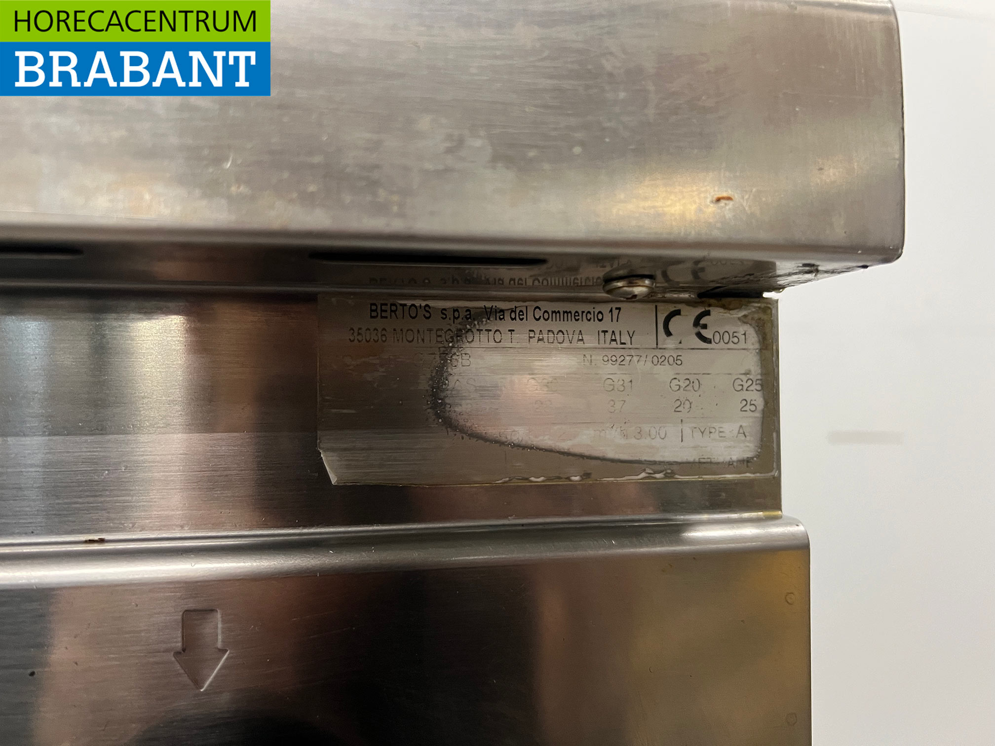RVS Berto's Gasfornuis Fornuis 6 pits 120 cm GAS Horeca - Afbeelding 5