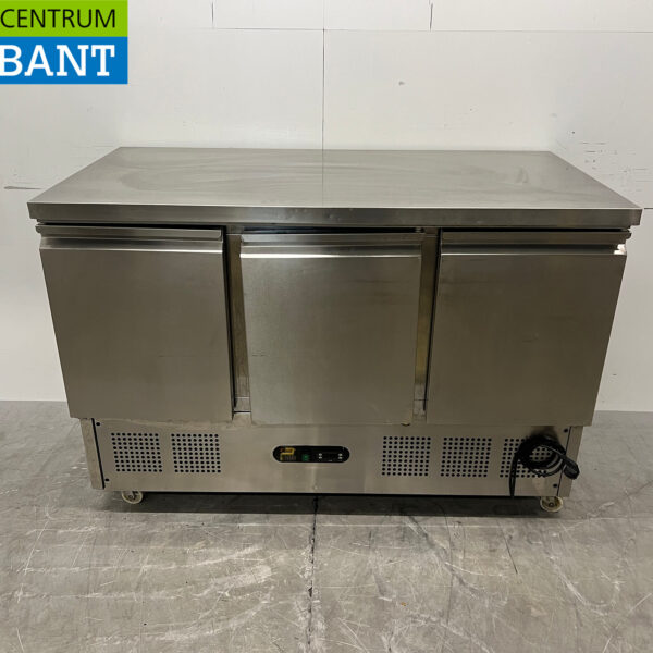 RVS Parry Verrijdbare Koelwerkbank 3 Deuren 137 cm 230V Horeca