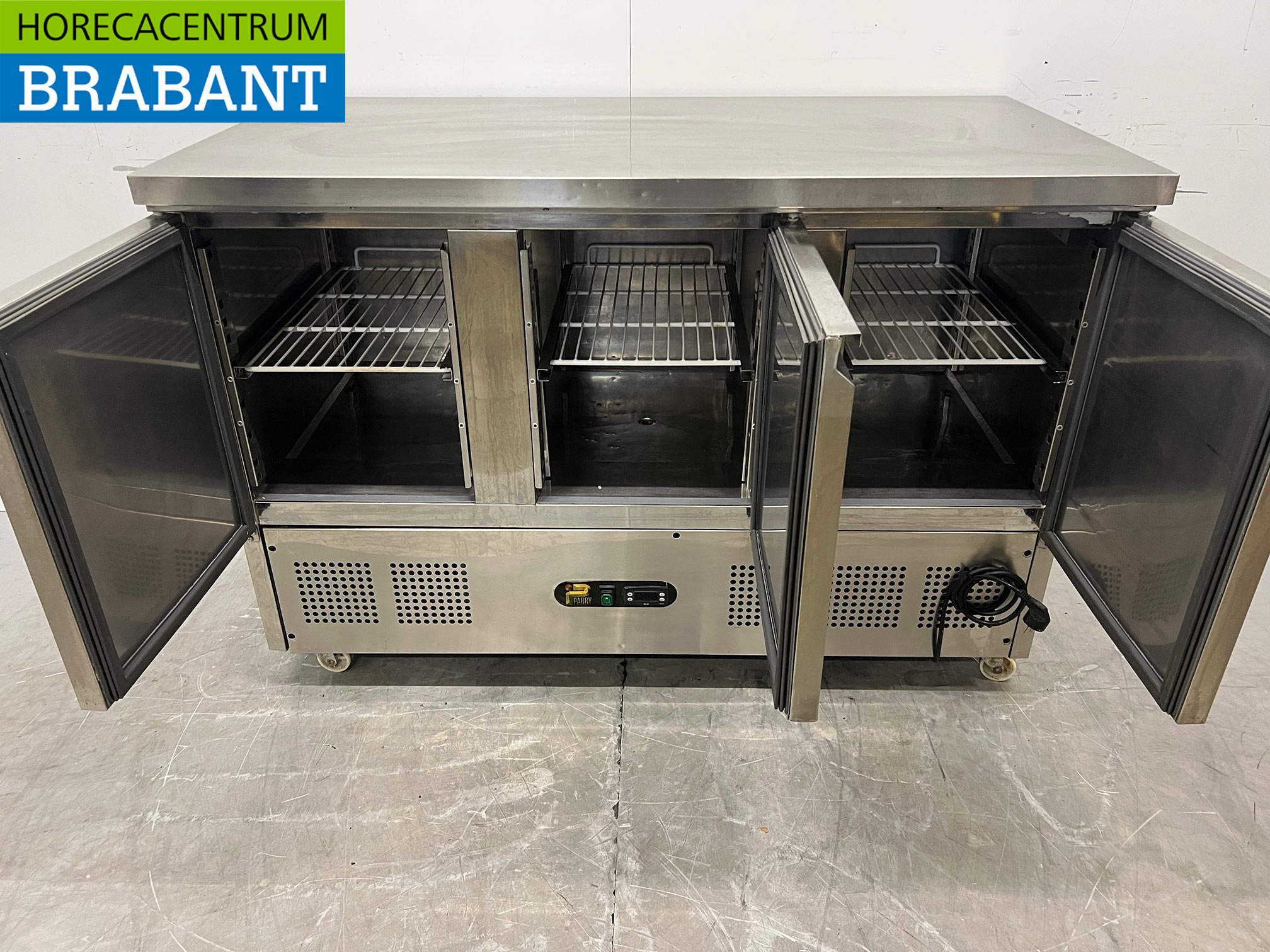 RVS Parry Verrijdbare Koelwerkbank 3 Deuren 137 cm 230V Horeca - Afbeelding 4