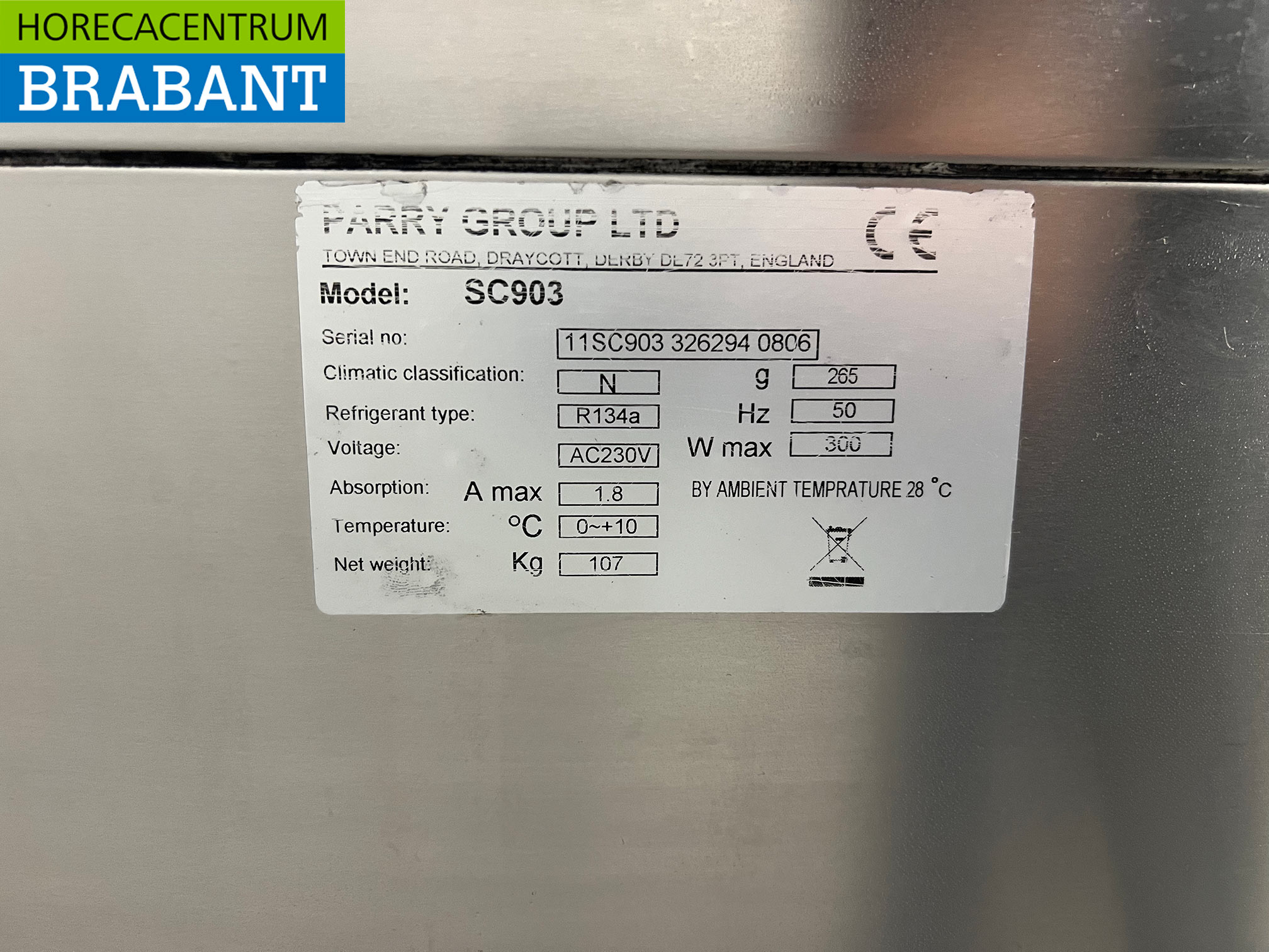 RVS Parry Verrijdbare Koelwerkbank 3 Deuren 137 cm 230V Horeca - Afbeelding 5