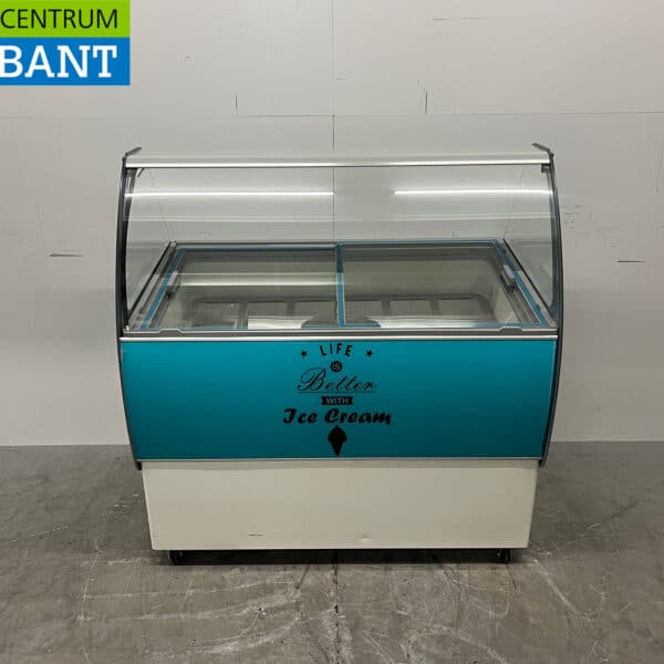 Verrijdbare Combisteel Bali Schepijsvitrine 9 bakken 230V Horeca