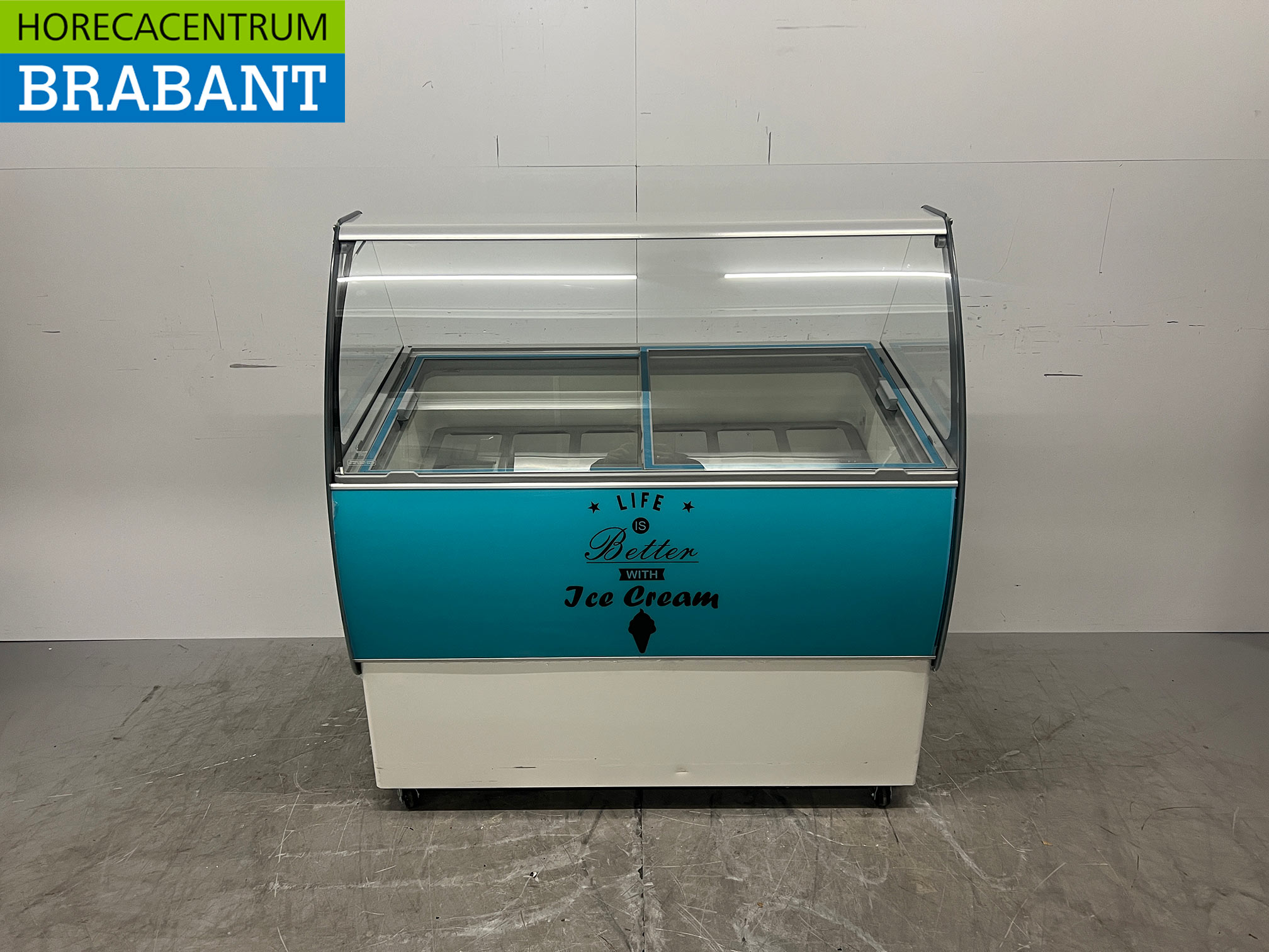 Verrijdbare Combisteel Bali Schepijsvitrine 9 bakken 230V Horeca