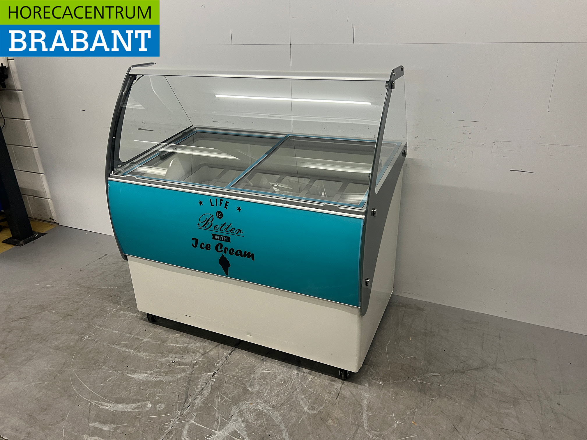 Verrijdbare Combisteel Bali Schepijsvitrine 9 bakken 230V Horeca - Afbeelding 2