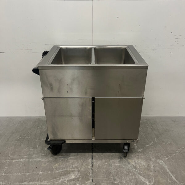 RVS Rieber Verrijdbare Bain-Marie 2 x 1/1 GN met warmhoudkast 230V Horeca
