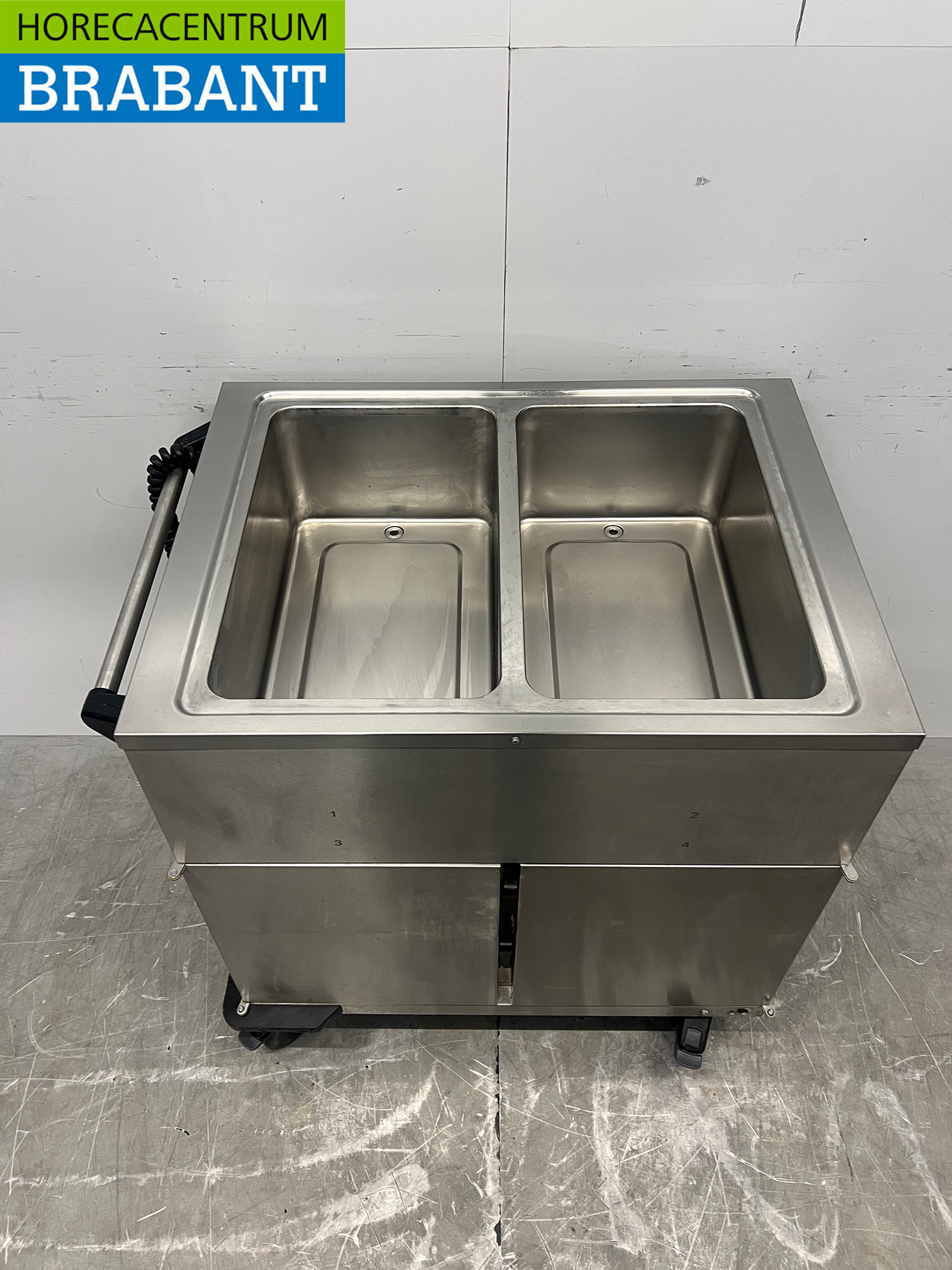 RVS Rieber Verrijdbare Bain-Marie 2 x 1/1 GN met warmhoudkast 230V Horeca - Afbeelding 5