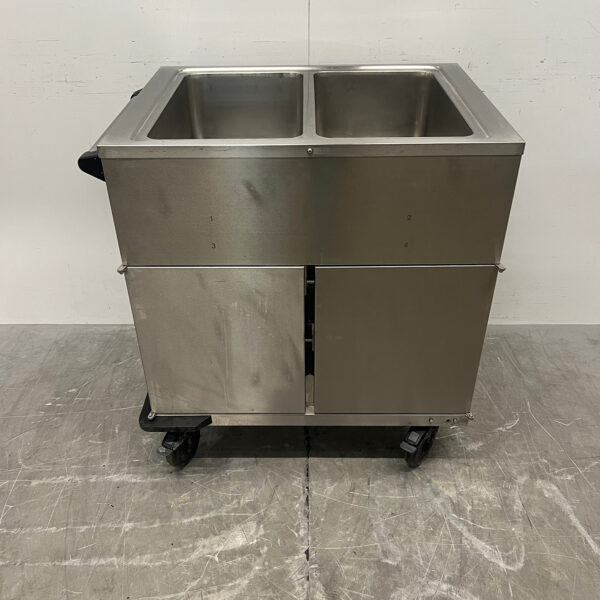 RVS Rieber Verrijdbare Bain-Marie 2 x 1/1 GN met warmhoudkast 230V Horeca