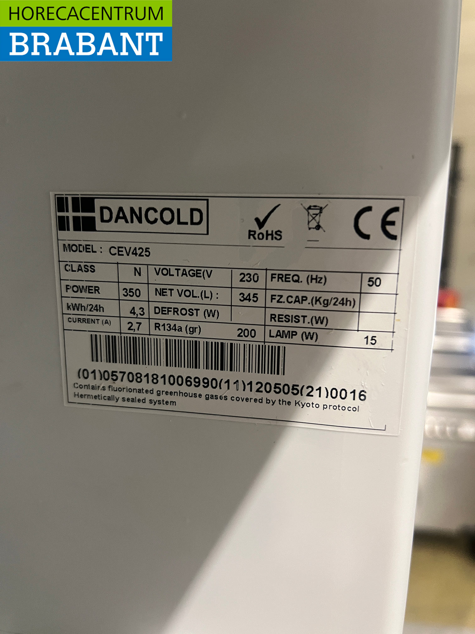 Dancold Glasdeurkoeling 345 liter 230V Horeca - Afbeelding 5