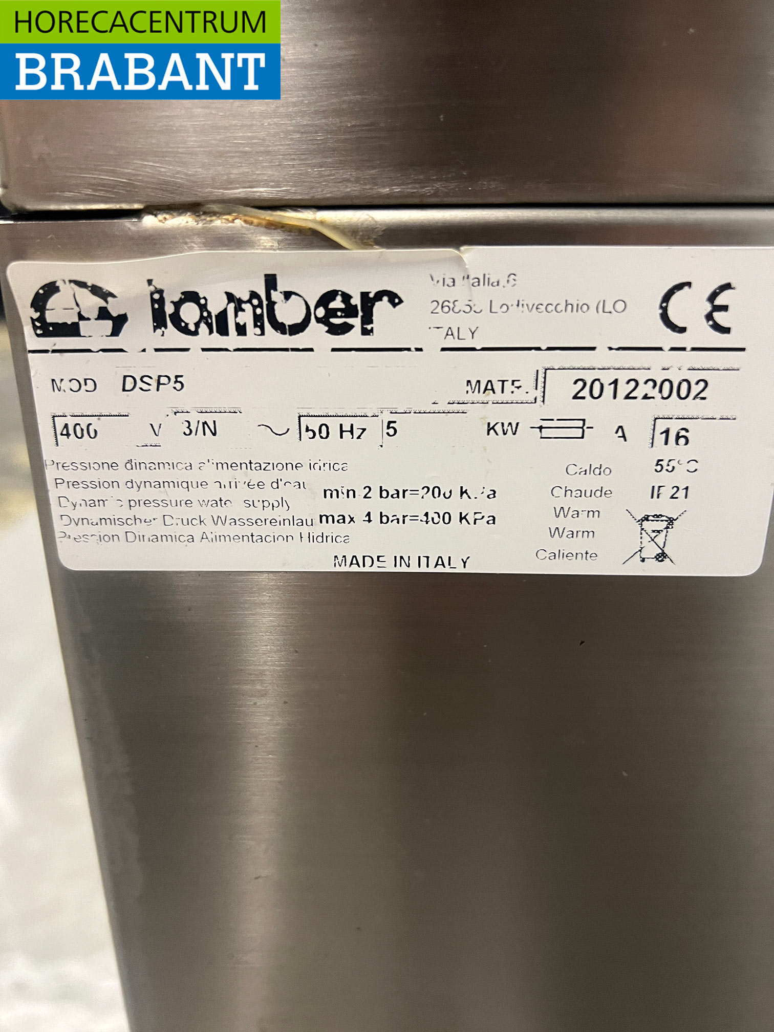 RVS Lamber Doorschuifvaatwasser 400V Horeca - Afbeelding 6