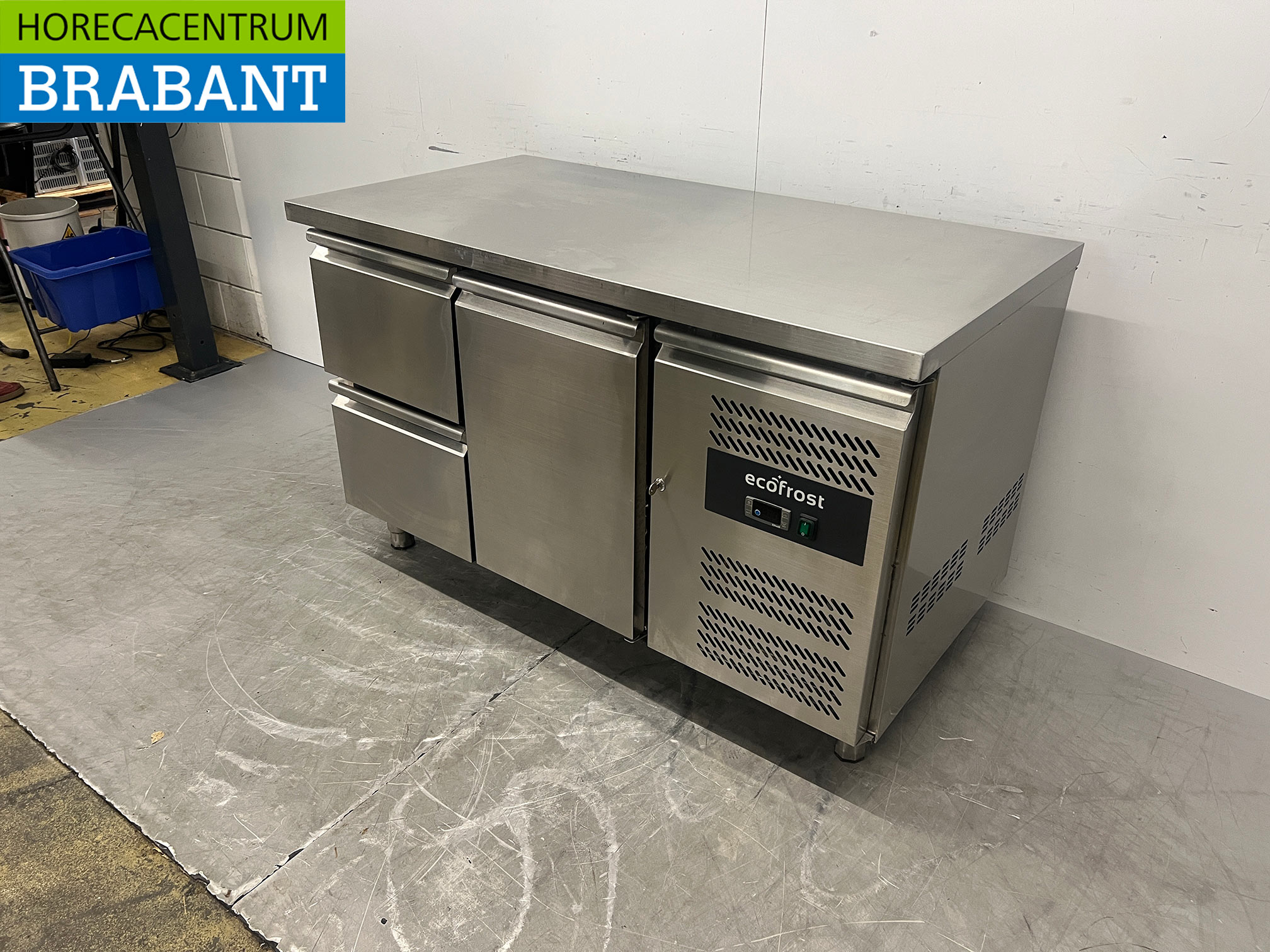RVS Ecofrost Koelwerkbank 2 Laden en 2 Deuren 136 cm 230V Horeca - Afbeelding 2