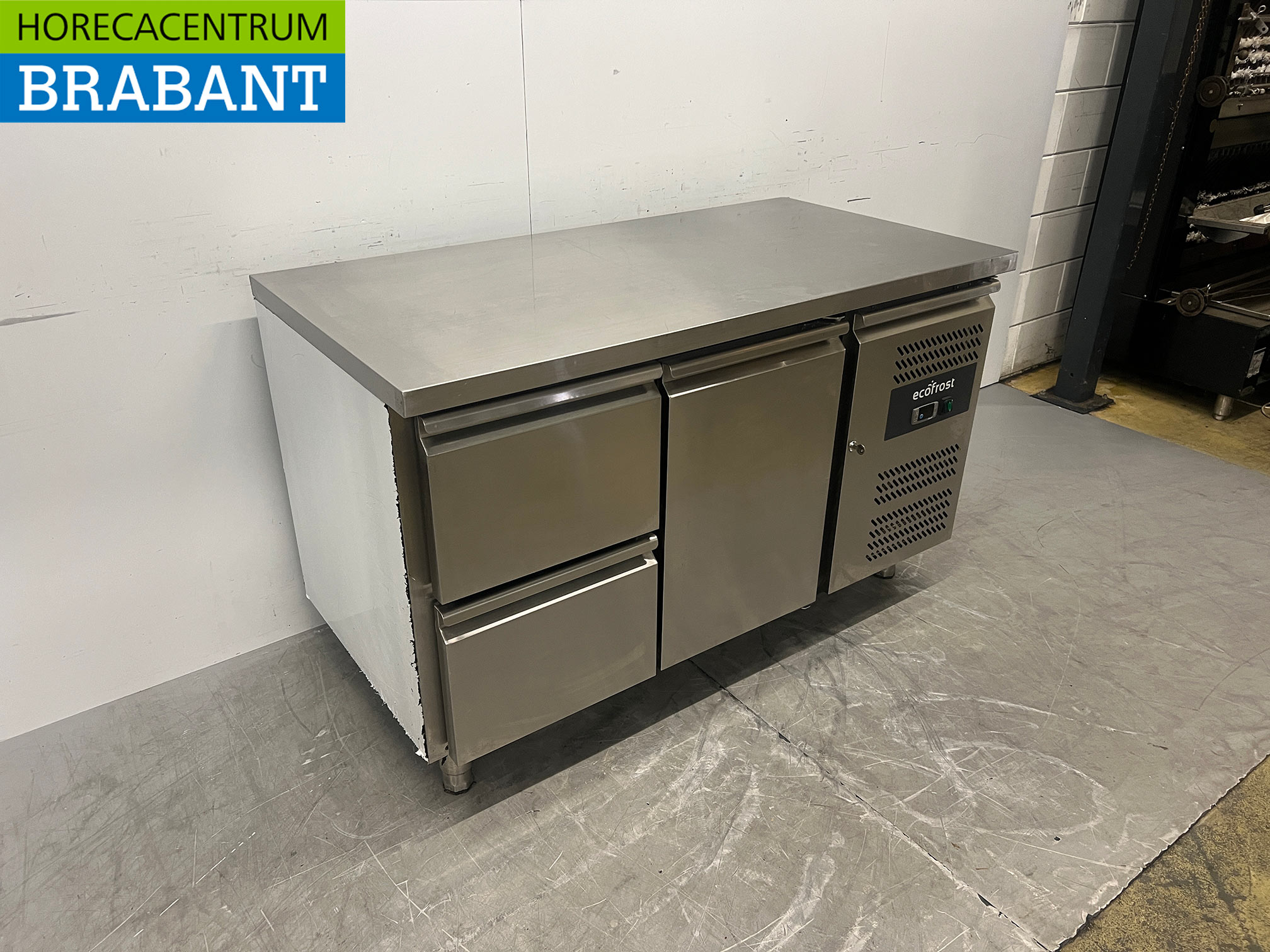RVS Ecofrost Koelwerkbank 2 Laden en 2 Deuren 136 cm 230V Horeca - Afbeelding 3