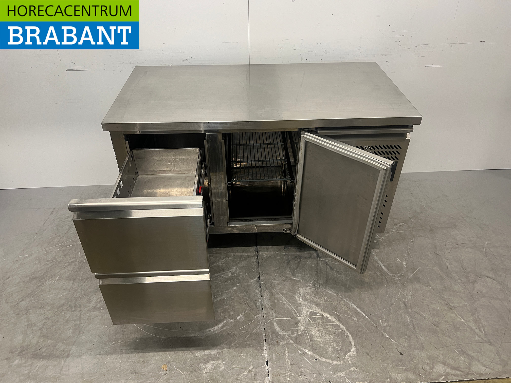 RVS Ecofrost Koelwerkbank 2 Laden en 2 Deuren 136 cm 230V Horeca - Afbeelding 4