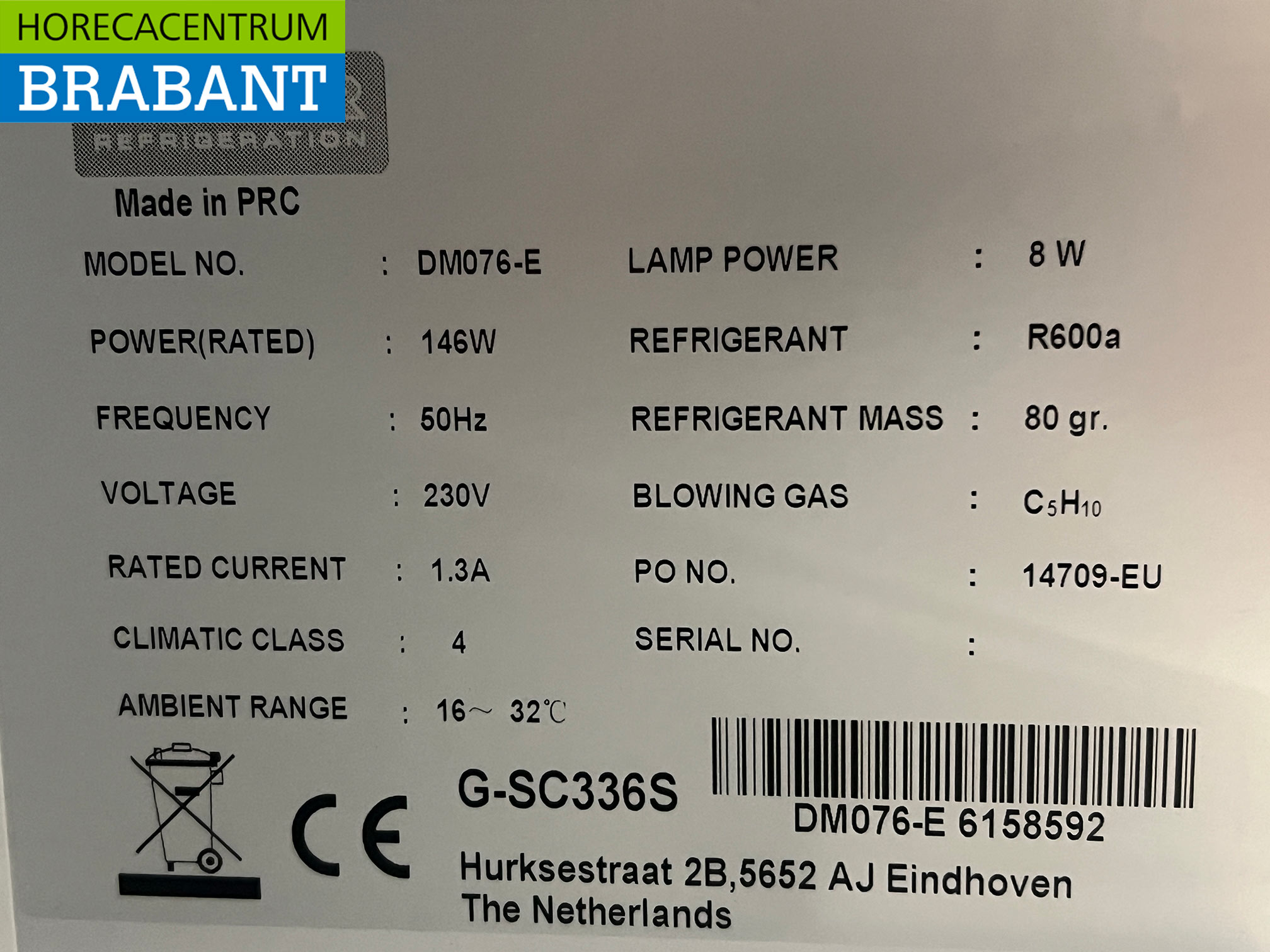 Polar Verrijdbare Glasdeurkoeling 336 liter 230V Horeca - Afbeelding 5