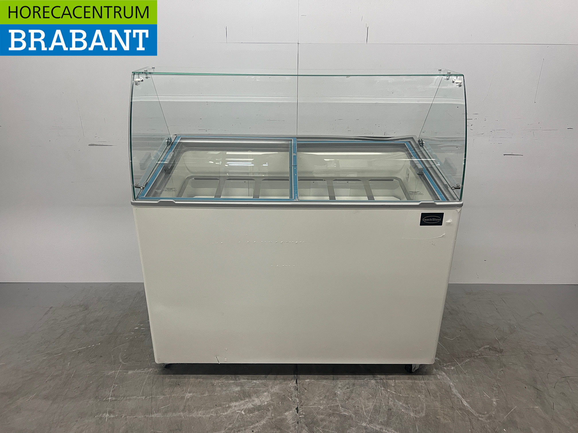 Verrijdbare Combisteel Java Schepijsvitrine 8 bakken 230V Horeca