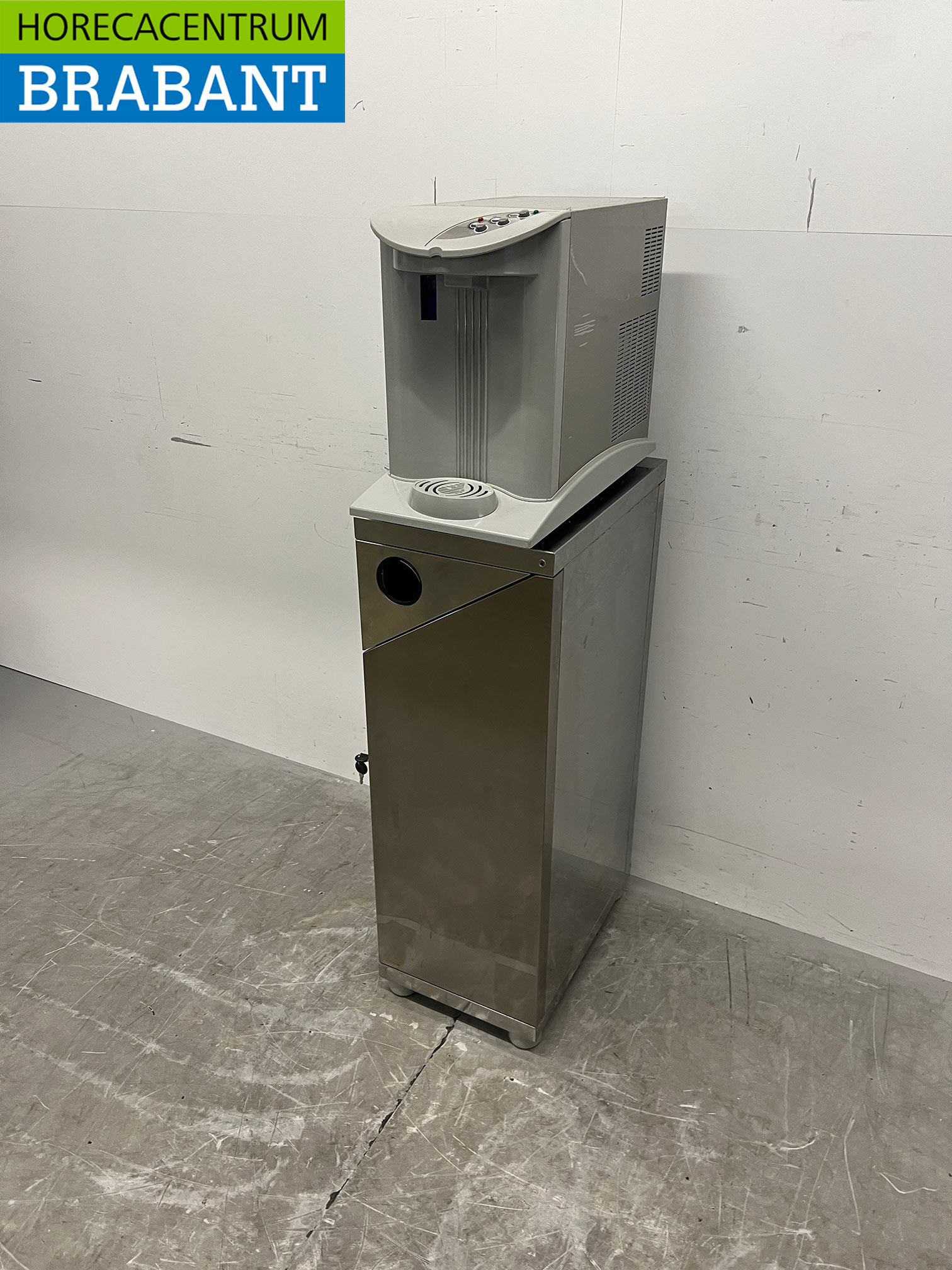 RVS Cosmetal Waterkoeler met onderstel en bekerdispenser 230V Horeca - Afbeelding 2