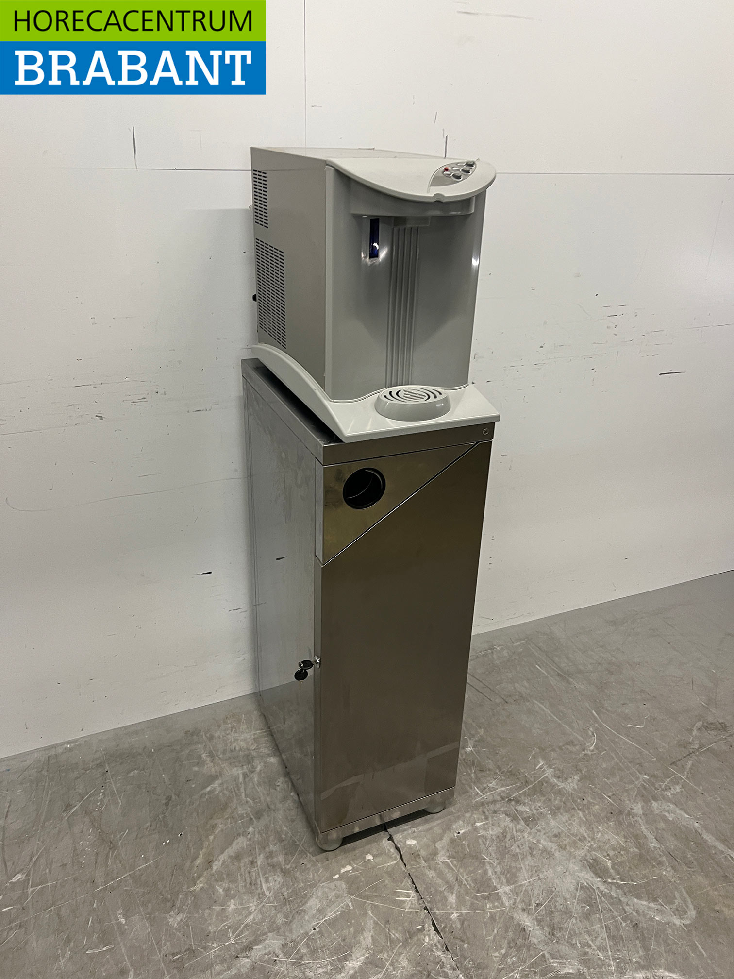 RVS Cosmetal Waterkoeler met onderstel en bekerdispenser 230V Horeca - Afbeelding 3