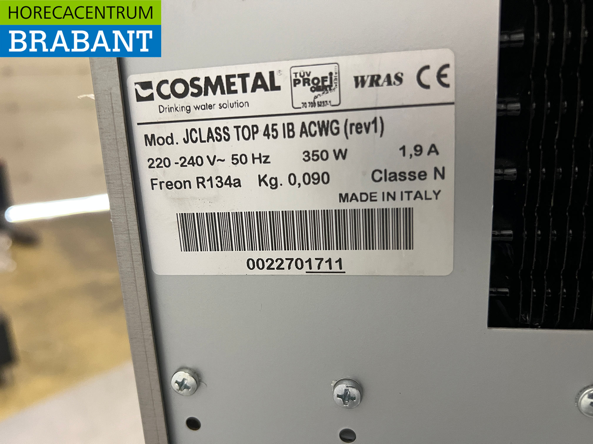 RVS Cosmetal Waterkoeler met onderstel en bekerdispenser 230V Horeca - Afbeelding 7