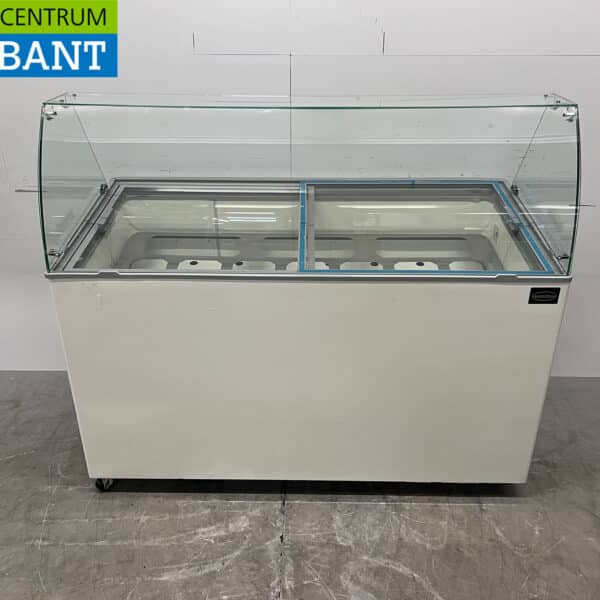 Verrijdbare Combisteel Tenerife Schepijsvitrine 10 bakken 230V Horeca