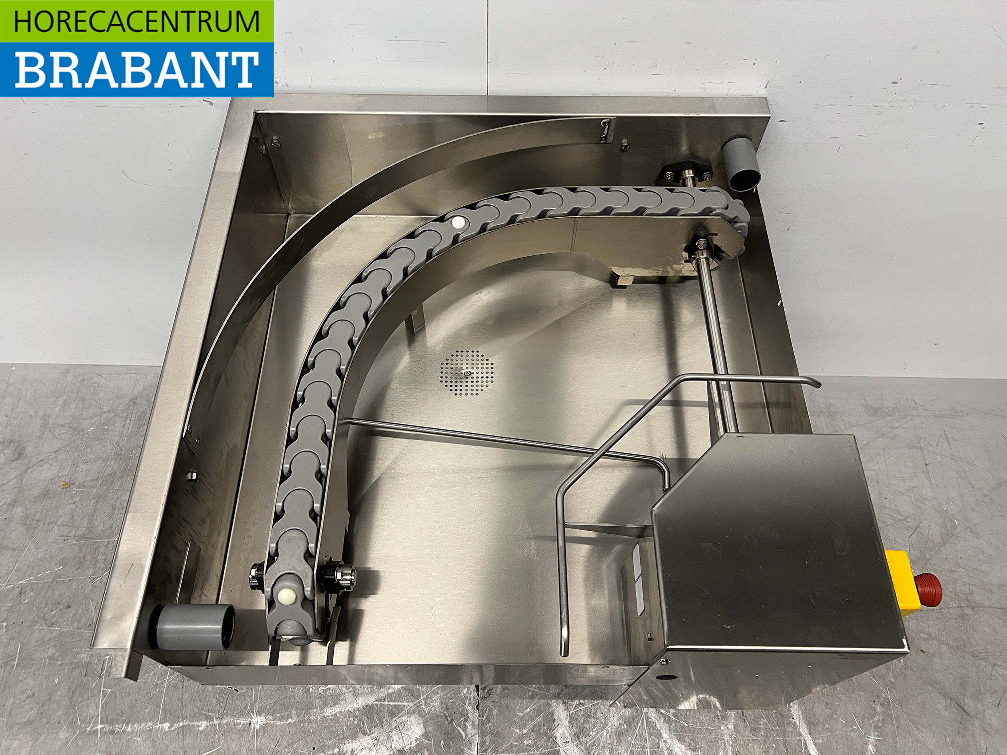 RVS Idesta Afvoertafel Aangedreven 90 graden Keerbocht 400V Horeca - Afbeelding 4