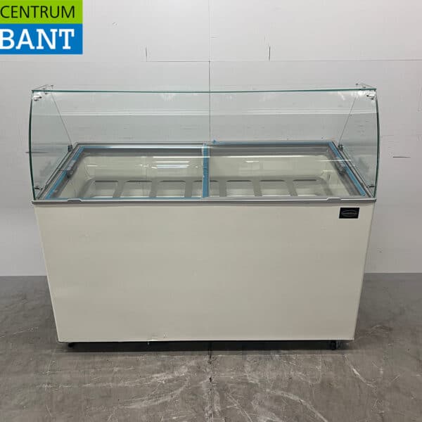 Verrijdbare Combisteel Tenerife Schepijsvitrine 10 bakken 230V Horeca