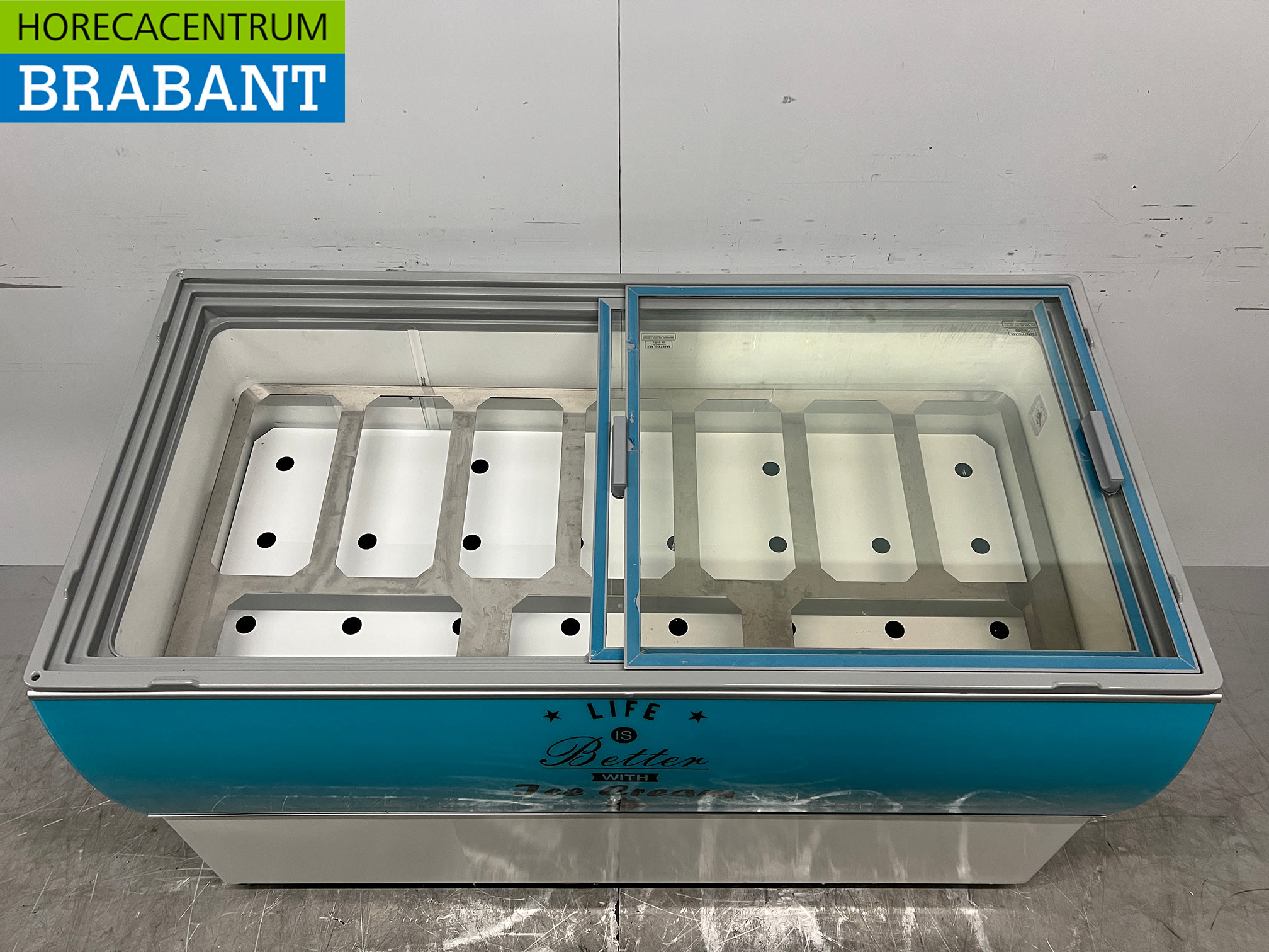 Verrijdbare Combisteel Curacao Schepijsvitrine 10 bakken 230V Horeca - Afbeelding 5