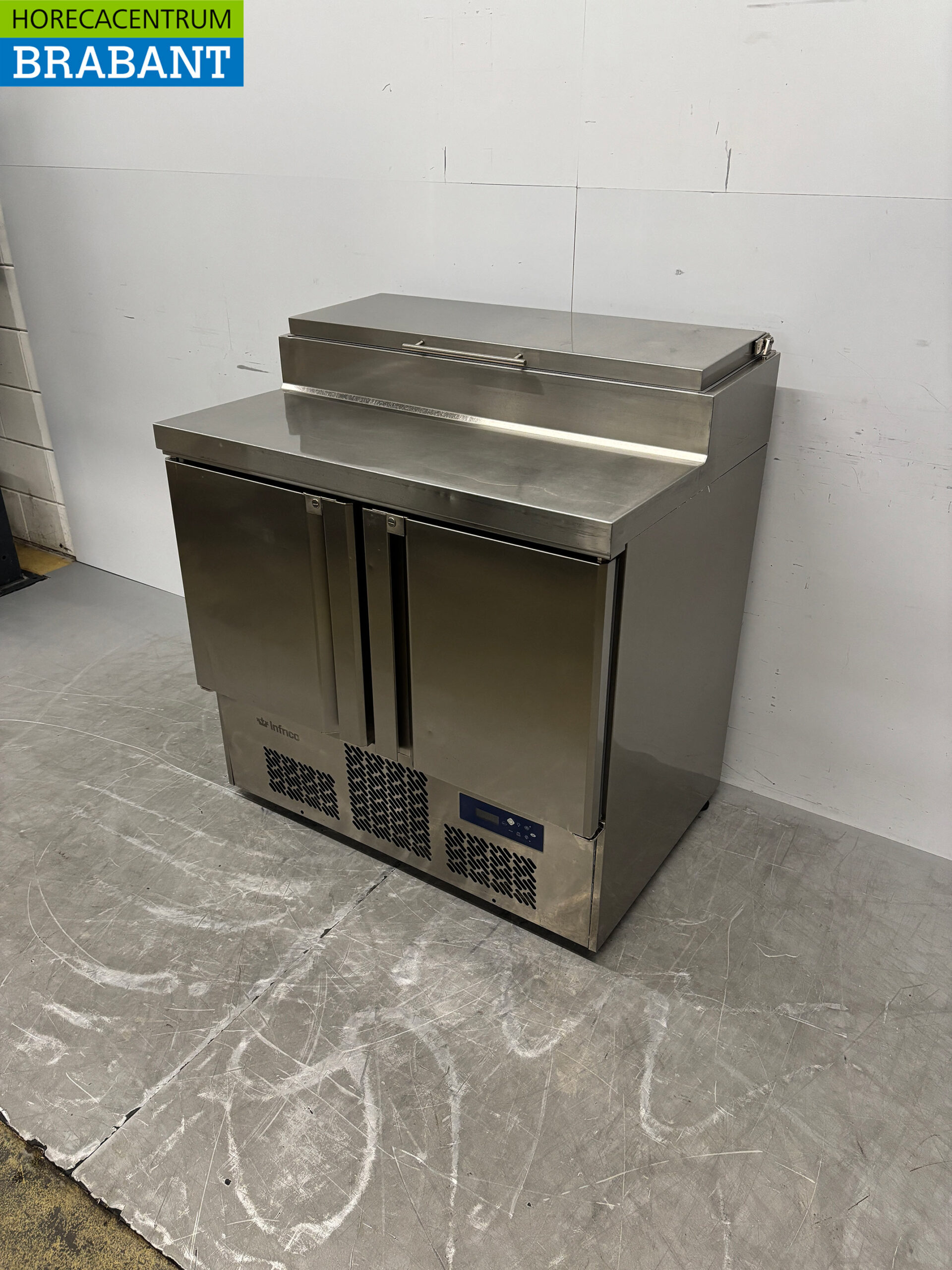 RVS Infrico Saladette Koelwerkbank 2 Deuren 98 cm 230V Horeca - Afbeelding 2
