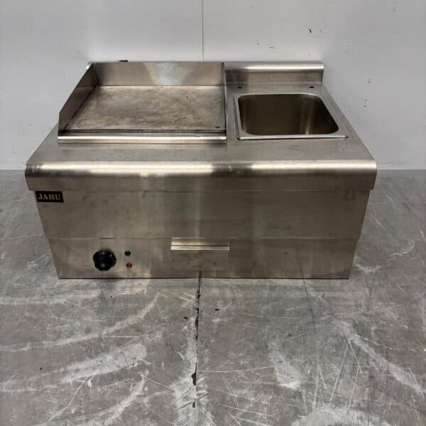 RVS Jaru Bakplaat met GN bak 76 cm 230V Horeca
