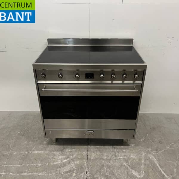 Smeg 5 Pits Inductiefornuis met Heteluchtoven 90 cm 400V Horeca