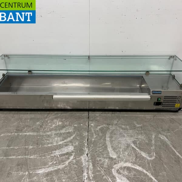 RVS Polar GD877-E Saladiere Opzet Koelvitrine 180 cm 230V Horeca