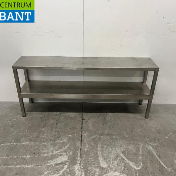 RVS Dubbele Etagère Brug 140 x 30 cm Horeca