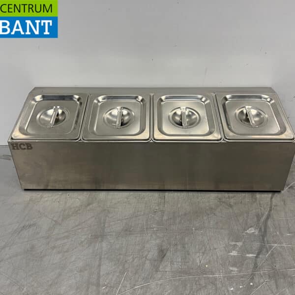 HCB RVS GN bakhouder 4 x 1/6 gastronorm GN 67 cm Horeca