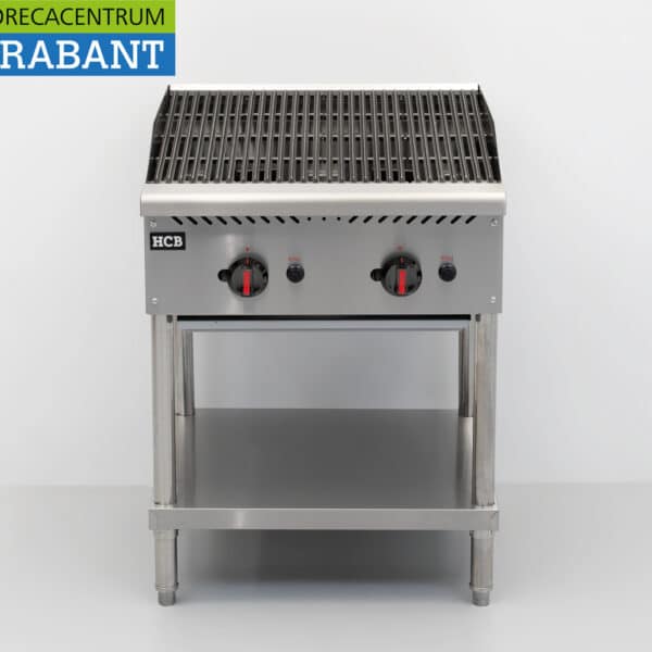 HCB RVS Lavagrill Chargrill 2 branders Aardgas 20,5 kW 61 cm Horeca