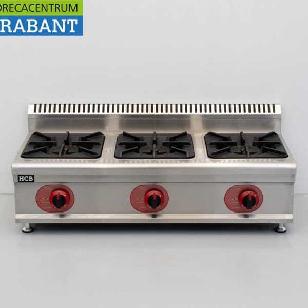 HCB 3 Pits fornuis Opzet model PROPAAN gas 21,9 kW 104 cm Horeca