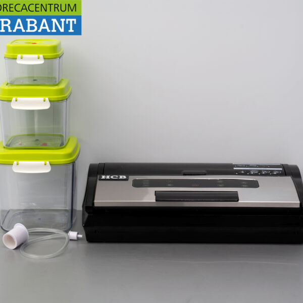 HCB Vacuumsealer Vacumeermachine 350 mm compleet met set van 3 vacuumbakjes Horeca