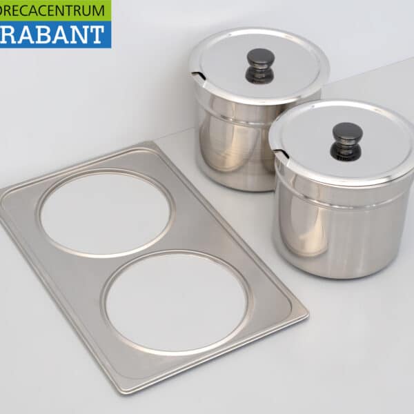 HCB RVS Hotpot inzet voor Bain Marie 2 x 6 liter Horeca