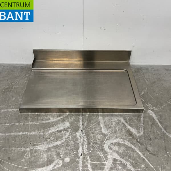 RVS Afvoerblad t.b.v. doorschuifvaatwasser 110 x 72 cm Horeca