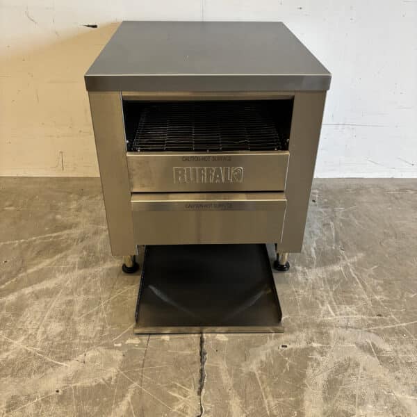 RVS Buffalo DB175 Doorloop toaster Broodrooster Conveyor oven 400 stuks 230V Horeca