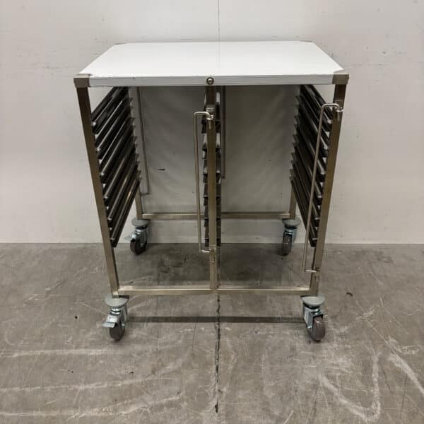 RVS Regaalwagen 12 x 1/1 GN gastronorm 95 cm Horeca