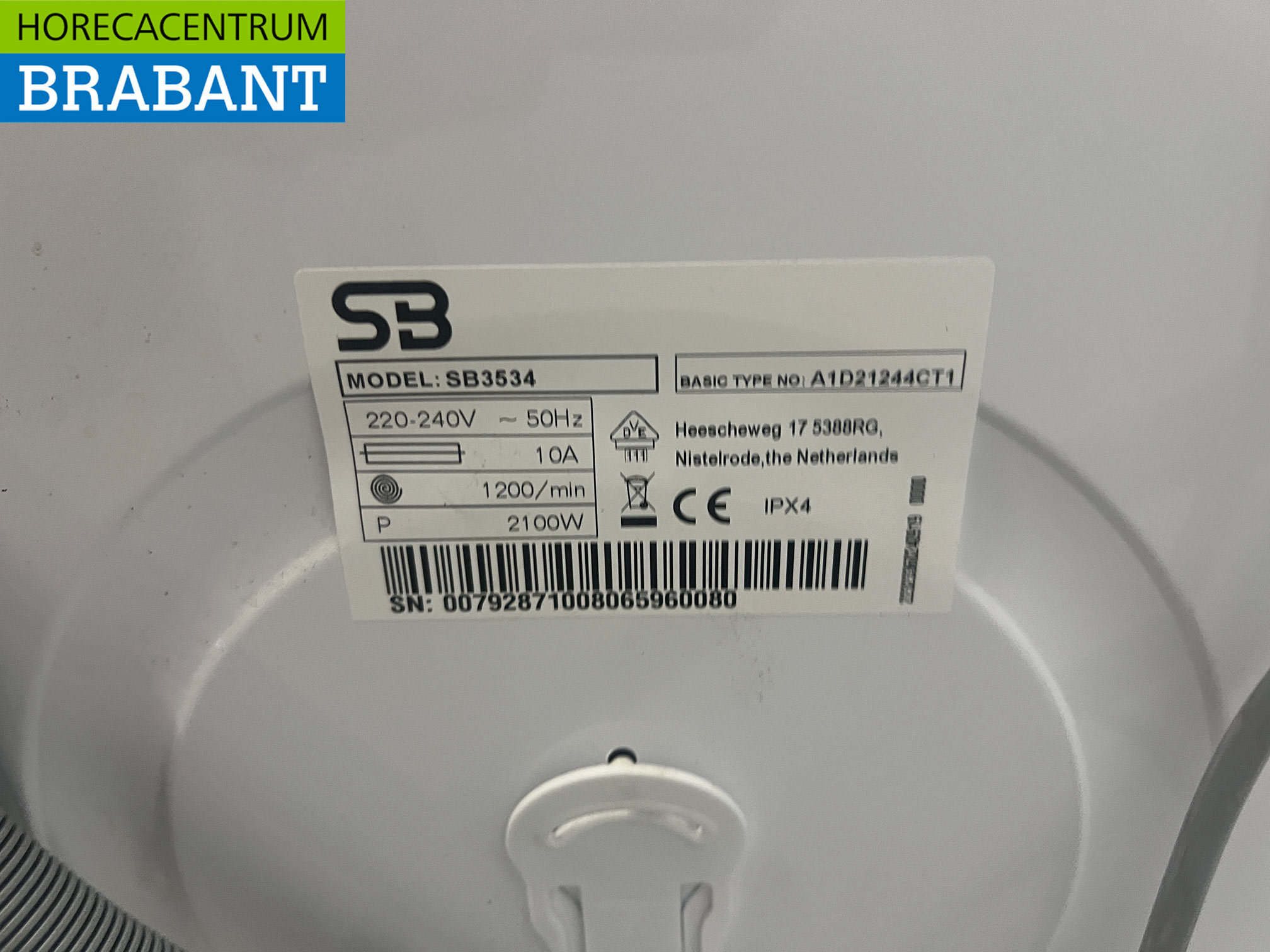 SB Wasmachine 6 kg 1200 tpm 230V Horeca - Afbeelding 5