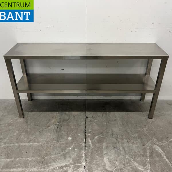 RVS Dubbele Etagère Brug 140 x 35 x 70 cm Horeca